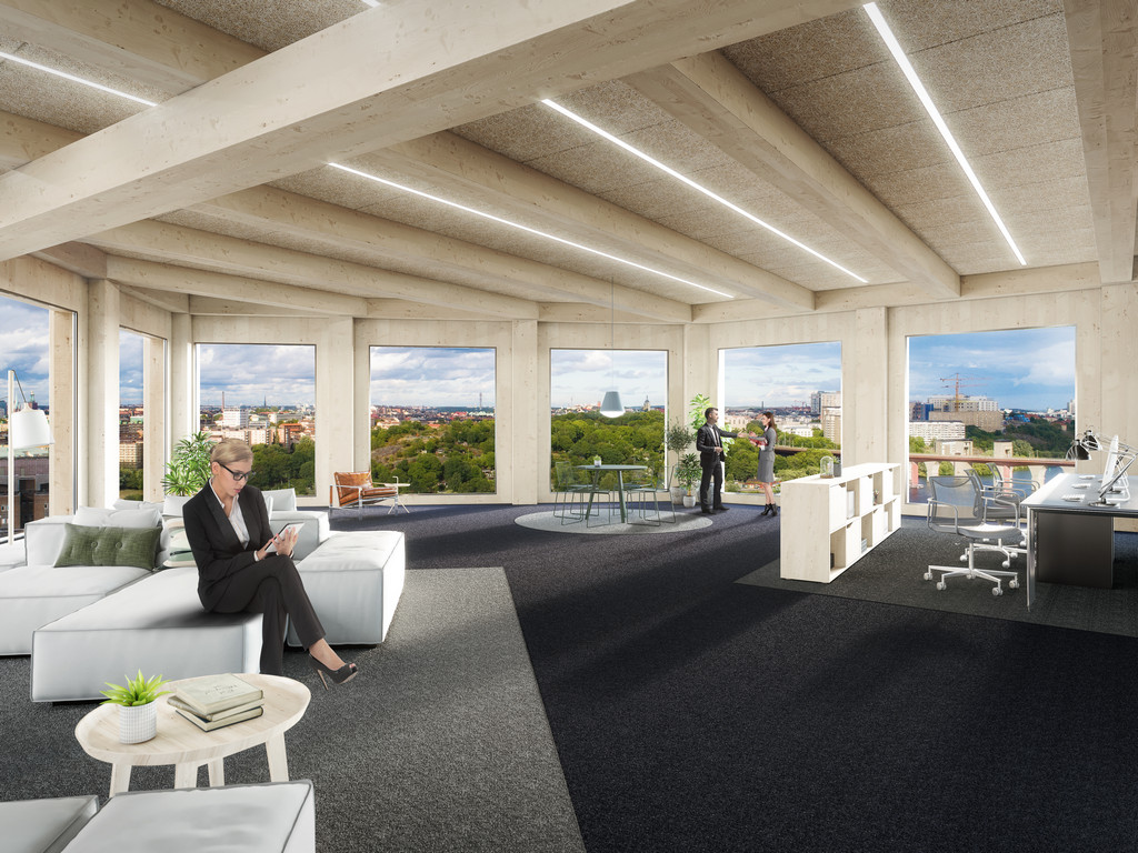 Arkitekturvisualisering 3D Visualisering Interiör Kommersiell Miljö Kontor